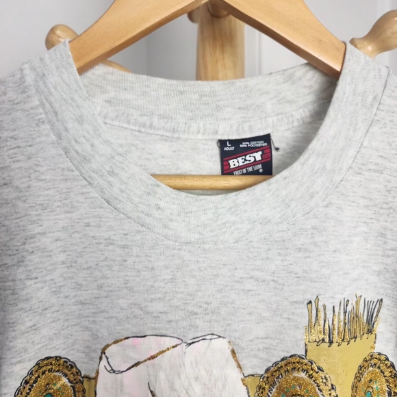 Vintage Western Cowboy Fruit of the Loom Best Single Stitch Size Large* Gray - Picture 2 of 9